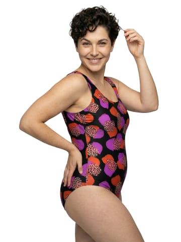 Ulla Popken Badeanzug in schwarz