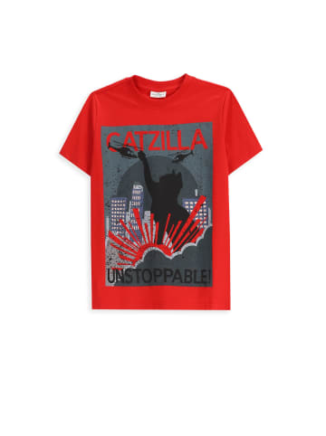Coccodrillo T-Shirt mit kurzen Ärmeln in rot