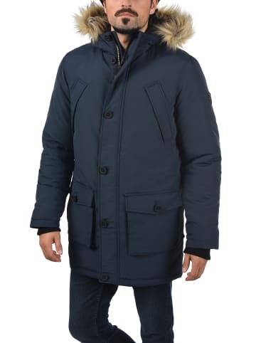 !SOLID Parka SDFrigo 21300310ME Winterjacke Kapuze mit abnehmbarem Kunstfell in Blau
