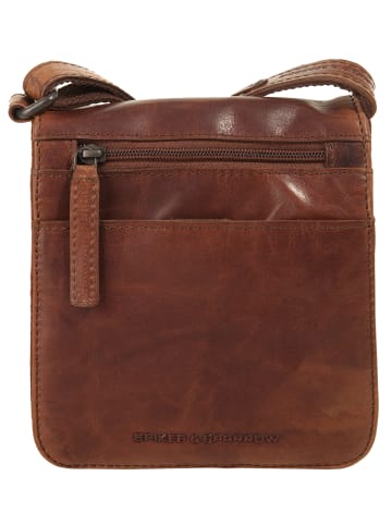 SPIKES & SPARROW Umhängetasche echt Leder in cognac