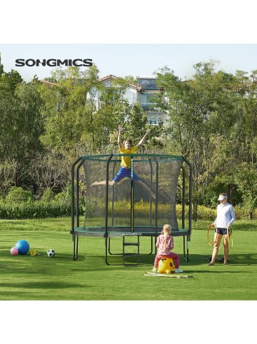 SONGMICS Gartentrampolin Saul in Grün - (H)270 x Ø366 cm