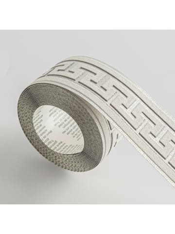 A.S. Création Bordüre Antique Ornament in Silber-Weiß