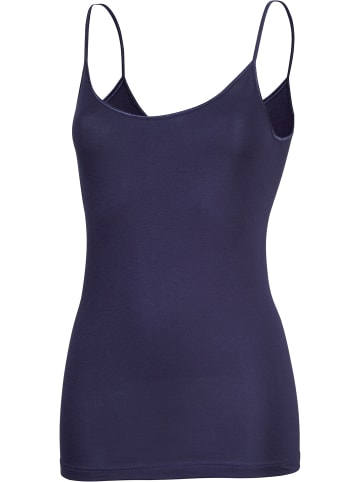 Erwin Müller Feinripp Unterhemd mit Spaghettiträgern in violett