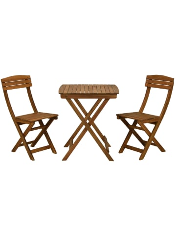 Ambiance Balkonmöbelset, Akazienholz in Braun, (B) 40 x (H) 82 x (L) 53 cm