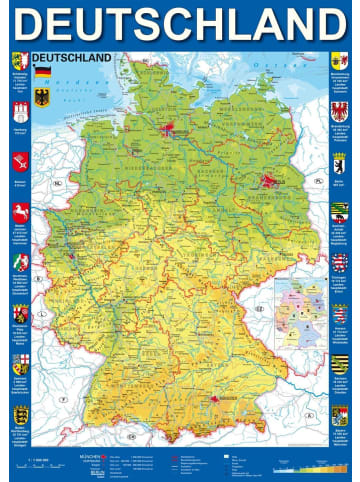 Schmidt Spiele Deutschlandkarte, 1.000 Teile Puzzle