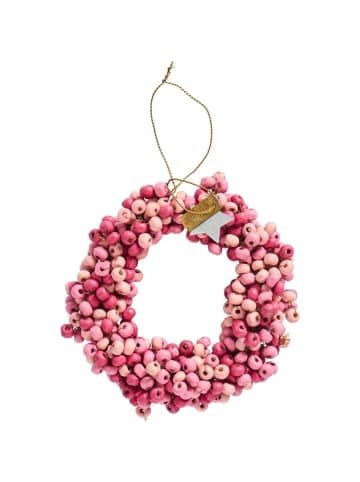 IB Laursen Kranz mit Holzperlen Stillenat handgefertigt in rosa