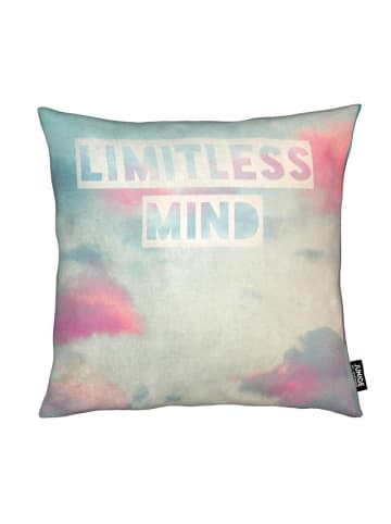 Juniqe Kissen "limitless mind" in Blau & Rosa