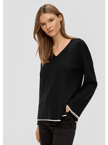 s.Oliver BLACK LABEL Strickpullover langarm in Schwarz