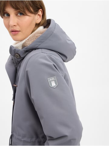 Derbe Mantel Festholm in grau blau - 0002