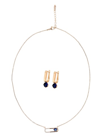 faina Women Jewelry Set in rose gold navy