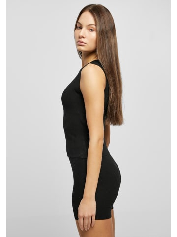 Urban Classics Urban Classics Damen Ladies Rib Knit Asymmetric Top in black