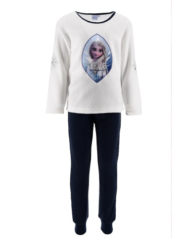 Disney Frozen 2tlg. Outfit: Schlafanzug Langarmshirt mit Hose in Weiß