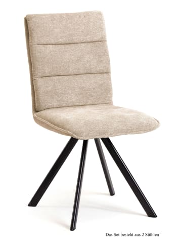 58 aufm Kessel ESSZIMMERSTUHL (2er-Set) Debbi 47x92x60 Schwarz/Natur