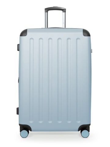 Hauptstadtkoffer Spree - Großer Koffer erweiterbar XL Trolley Aufgabegepäck, TSA, in Pool blau