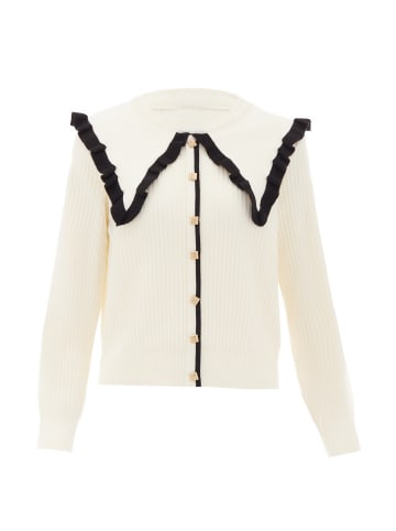 VIRITA Women Strickpullover in Weiss Schwarz