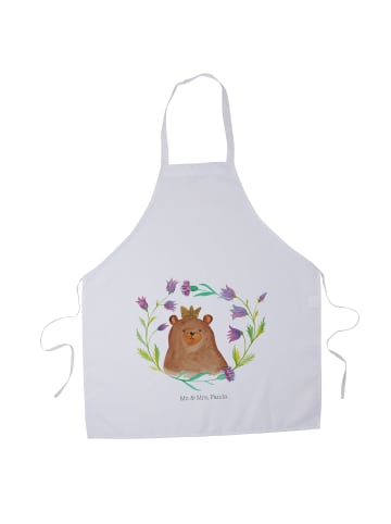 Mr. & Mrs. Panda Schürze Bär Königin ohne Spruch in Weiß