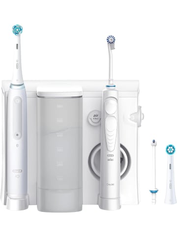 Oral-B Center OxyJet Reinigungssystem Munddusche mit Oral-B iO4 in Weiß