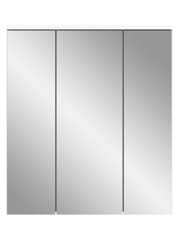 xonox.home Spiegelschrank in weiß/weiß hochglanz - (B) 63 x (H) 73 x (T) 21