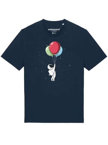wat? Apparel T-Shirt Little Balloon Astronaut in Dunkelblau