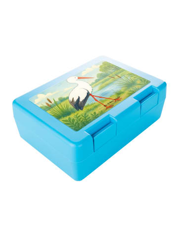 Mr. & Mrs. Panda Aufbewahrungsbox Storch Design ohne Spruch in Weiß