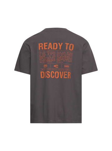 Camel Active T-Shirt mit Rückenprint im Relaxed Fit in Graphitgrau
