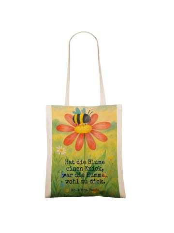 Mr. & Mrs. Panda Beutel Hummel Blume Design mit Spruch in Weiß