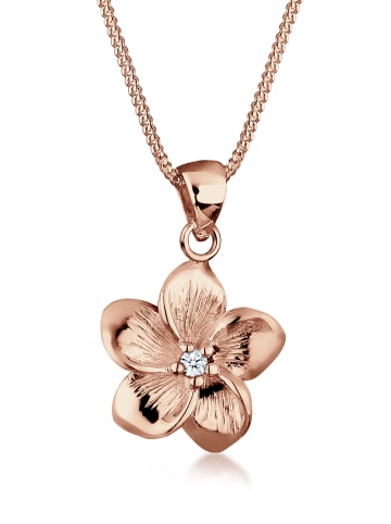 Elli DIAMONDS  Halskette 925 Sterling Silber Frangipani Blüte in Rosegold