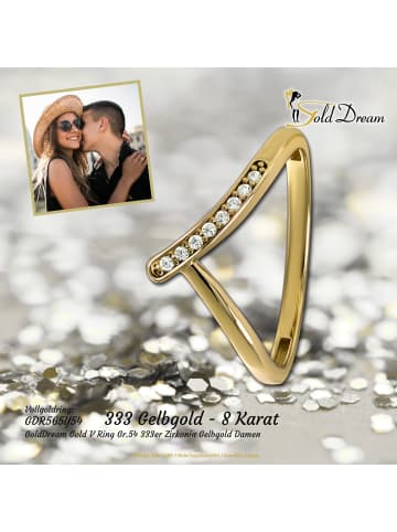 GoldDream 333 Gelbgold - 8 Karat Damen Ringe V Ring Fingerring  54 (17,2)