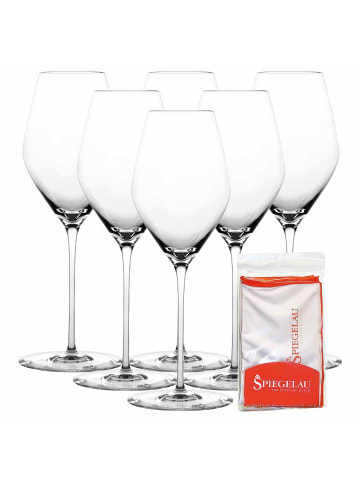 Spiegelau 6er Set Champagnergläser + Poliertuch Hi-Lite in 347 ml in transparent