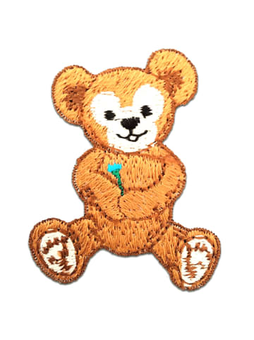 Catch the Patch Teddy Bär KinderApplikation Bügelbild inBraun