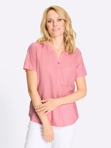 Sieh an! Kurzarm-Bluse in rosenholz