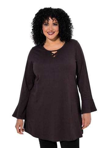 Ulla Popken Longshirt in mahagoni