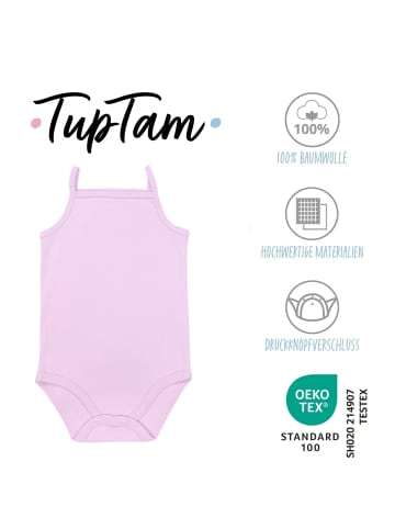 TupTam Mädchen Babybody mit Spagettiträger Sommer 5er Pack in lila Modell 1