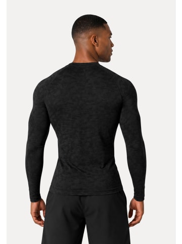 SMILODOX Kompression Camo Longsleeve Varek in Anthrazit/Schwarz