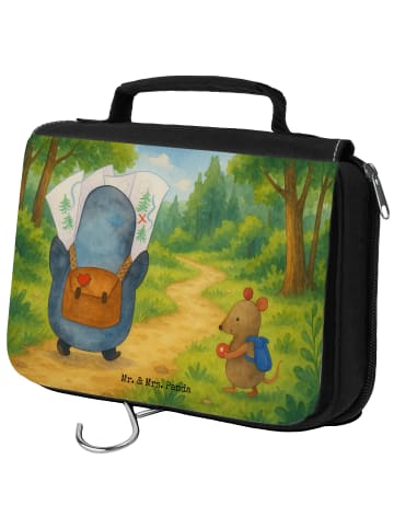 Mr. & Mrs. Panda Kulturtasche Pinguin & Maus Wanderer Design ohn... in Weiß