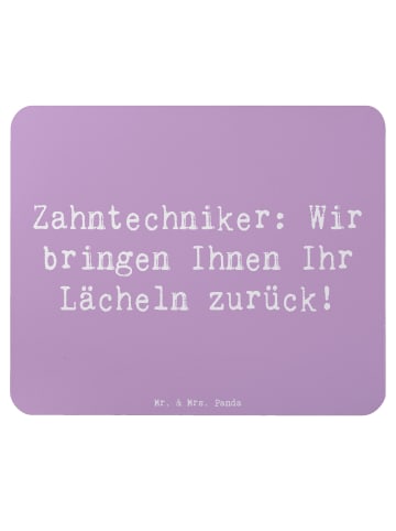 Mr. & Mrs. Panda Maus-Pad Spruch Zahntechniker Lächeln mit Spruch in Lavendeltraum