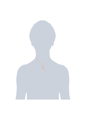 Lulu & Jane Kette mit Anhänger Sterling Silber roségold Diamant weiß in roségold