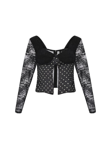 myMo at night Women Blouse in black offwhite