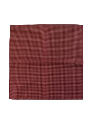 Roy Robson Einstecktuch aus 100% Seide - mit feiner Musterung in DARK RED/MUSTER