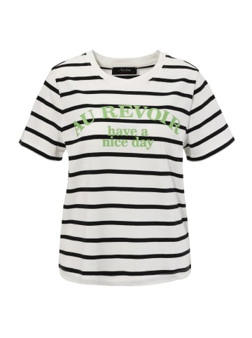 Aniston CASUAL T-Shirt in offweiß-schwarz