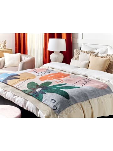 Beliani Kuscheldecke BAIDI in Bunt/Blau/Grün - (W) 130 x (H) 0.3 x (L) 170 cm
