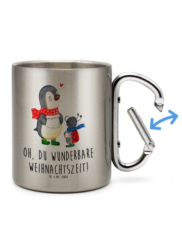 Mr. & Mrs. Panda Thermobecher Smörle Winterzeit mit Spruch in Silber