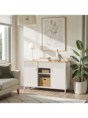 SONGMICS Aktenschrank Bravon in Beige-Eichenfarbe - (B)110 x (H)76 x (T)40 cm