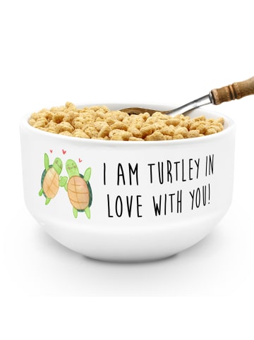 Mr. & Mrs. Panda frühstücksbowl Schildkröten Paar mit Spruch in Weiß
