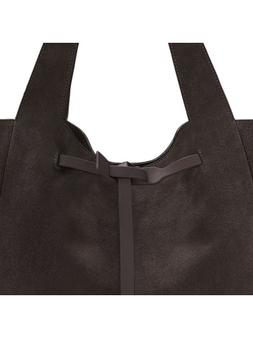 Les Visionnaires Garbriella Shopper Tasche Leder 40 cm in dark brown