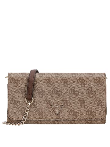 Guess Noelle II Xbody - Clutch 21 cm (dark taupe logo) in latte logo/brown