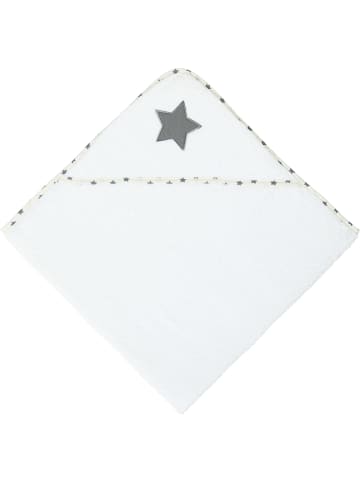 Erwin Müller Frottier Kapuzenbadetuch in grau-weiß