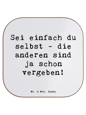 Mr. & Mrs. Panda Untersetzer für Gläser Spruch Selbstakzeptanz E... in Weiß