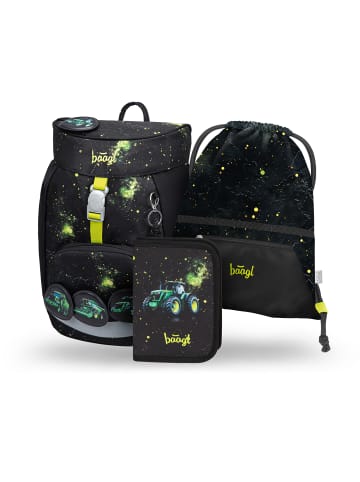 BAAGL 3-tlg. Set: Schulrucksack Airy in Blau Traktor