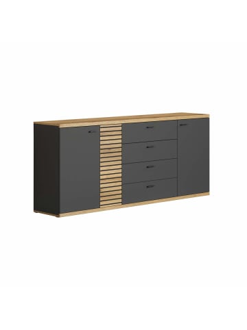 ebuy24 Sideboard Norris Grau 186 x 42 cm